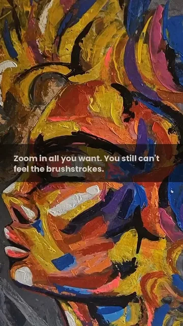 Instagram post reading 'Some art doesn't survive the scroll,' promoting the Bridging Our Cultures exhibition